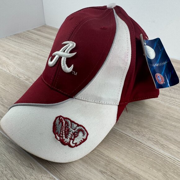 Alabama Crimson Tide Two-Tone Adjustable Hat Embroidered A Logo Elephant Cap - Picture 2 of 5